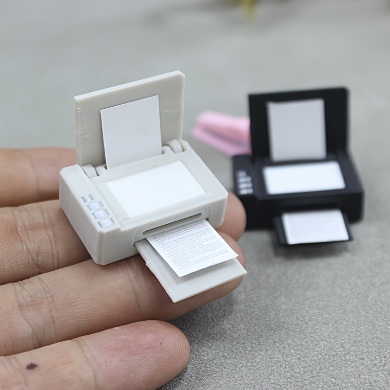 

Miniature Printer , 1:12 Scale Pocket-sized Stationery Props, White/black - Ideal Dollhouse Accessory With Realistic , Paper Not Included