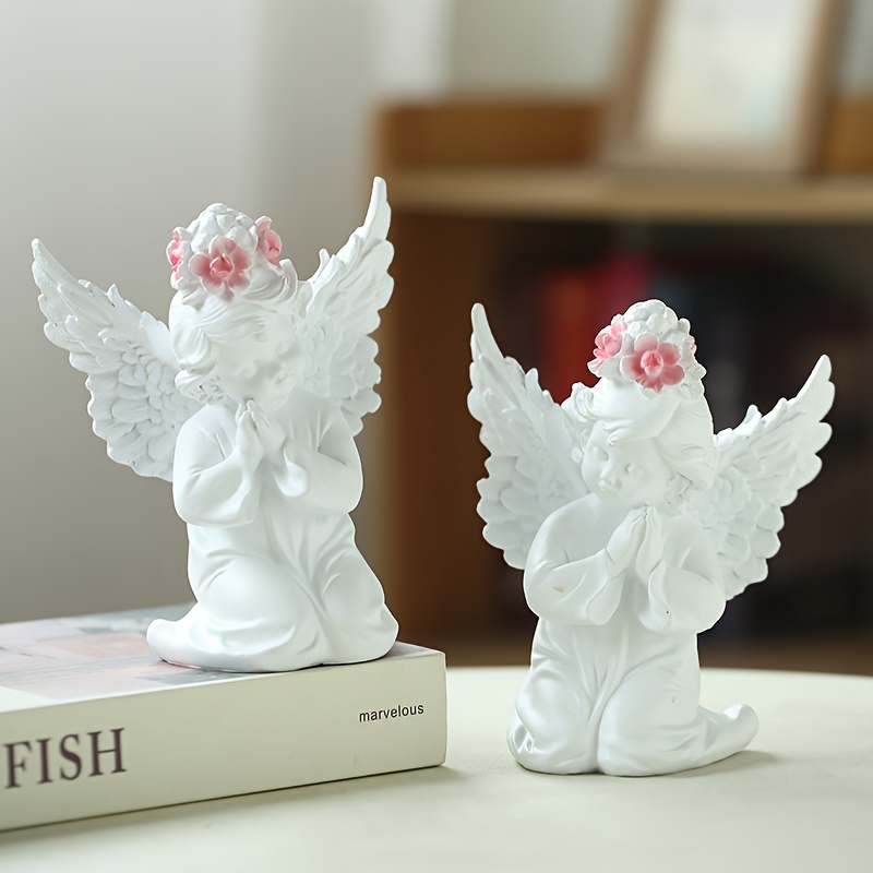 European Handmade Resin Angel Figurines Home Furnishing Decoration Crafts  Wedding Gifts Lucky Ornament Office Room Desk Statues