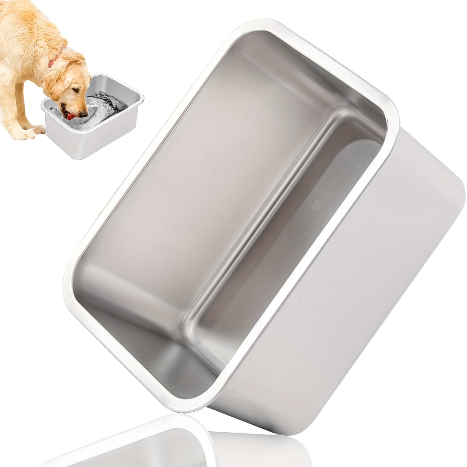 

3 Gallon Extra Large Dog Bowl: Stainless Steel, Suitable For Large Dogs, Ideal For Indoor And Outdoor Use