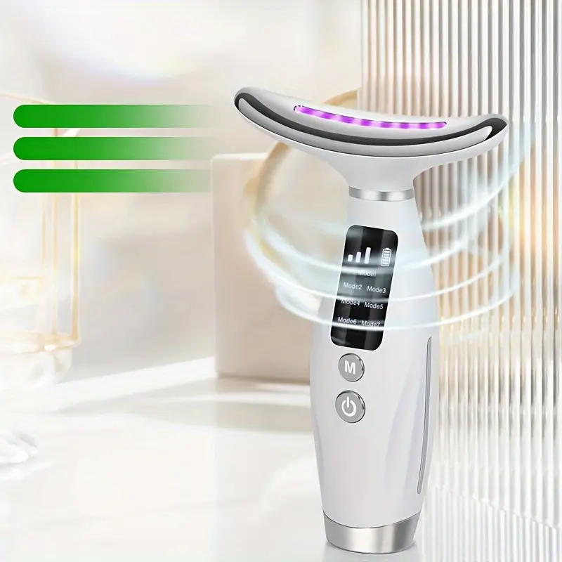 neck face massager, 7   facial massager para   leve  , usb recarregável face e pescoço, ferramenta elétrica 0