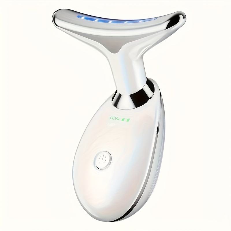 

3-in-1 Facial & Neck Massager - Vibrating Skincare Tool With , Usb Rechargeable, Metal Fiber Construction