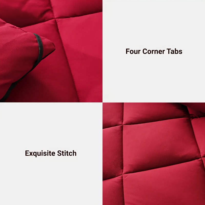 1pc Bedding Comforter Duvet Insert - Quilted Comforter Featuring Corner Tabs - Box Stitched Down Alternative Comforter