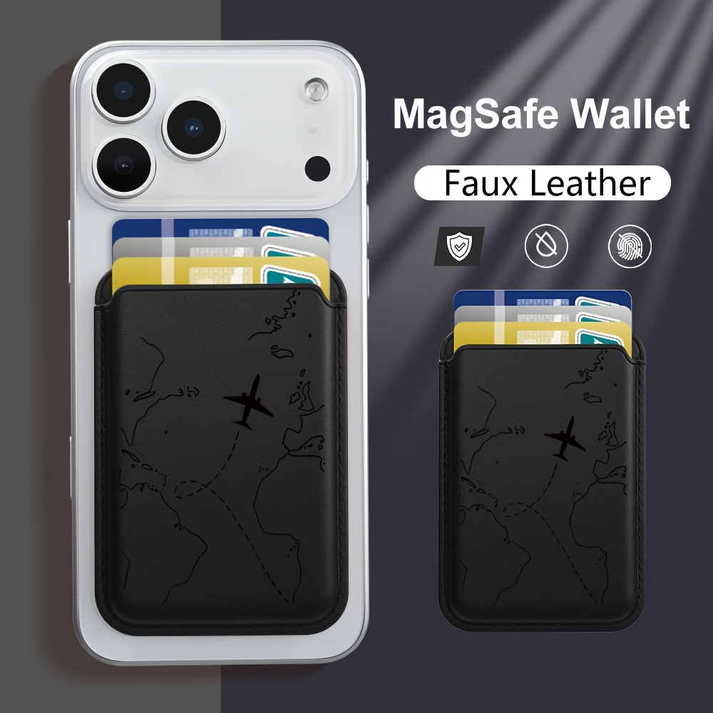 TEMU Porta Carte Magnetico da Viaggio per Telefono, Compatibile con Modelli Iphone 17, 16, 15, 14, 13, 12 Pro Max , con Slot di che si Attacca al