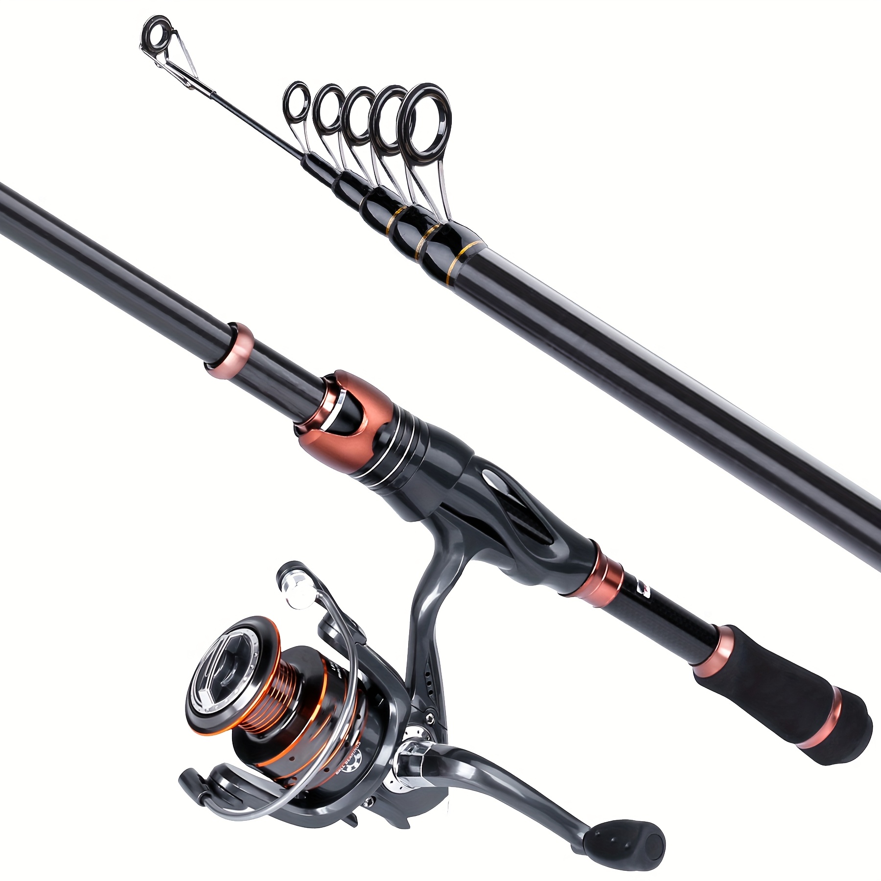 Premium Carbon Matrix Telescopic Fishing Rod and Reel Combo