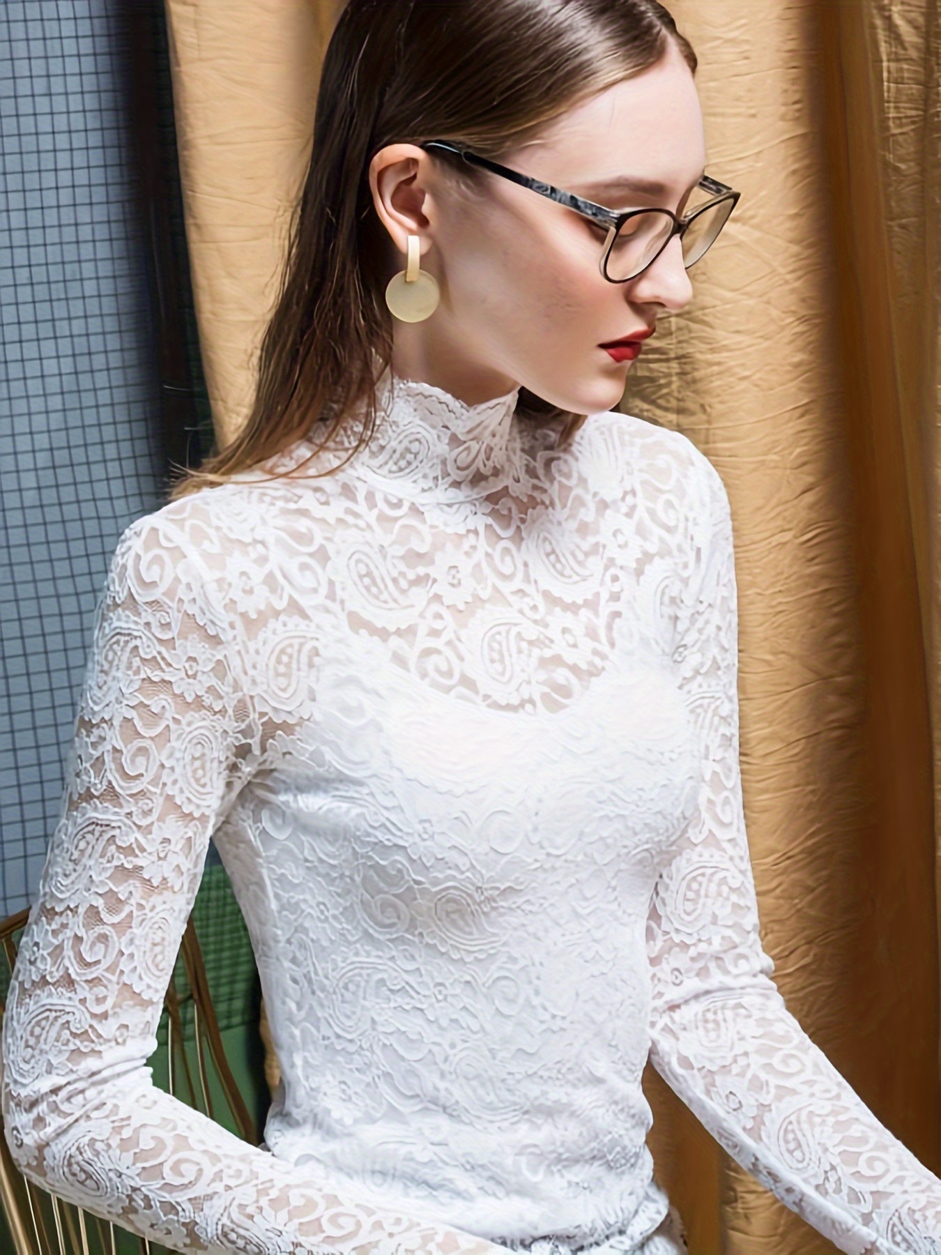 トップス Litmus Her Praha Gathered puffy lace top Kasey ” Laced Smocked Crop Top ( Light Pink ) – Ale Accessories