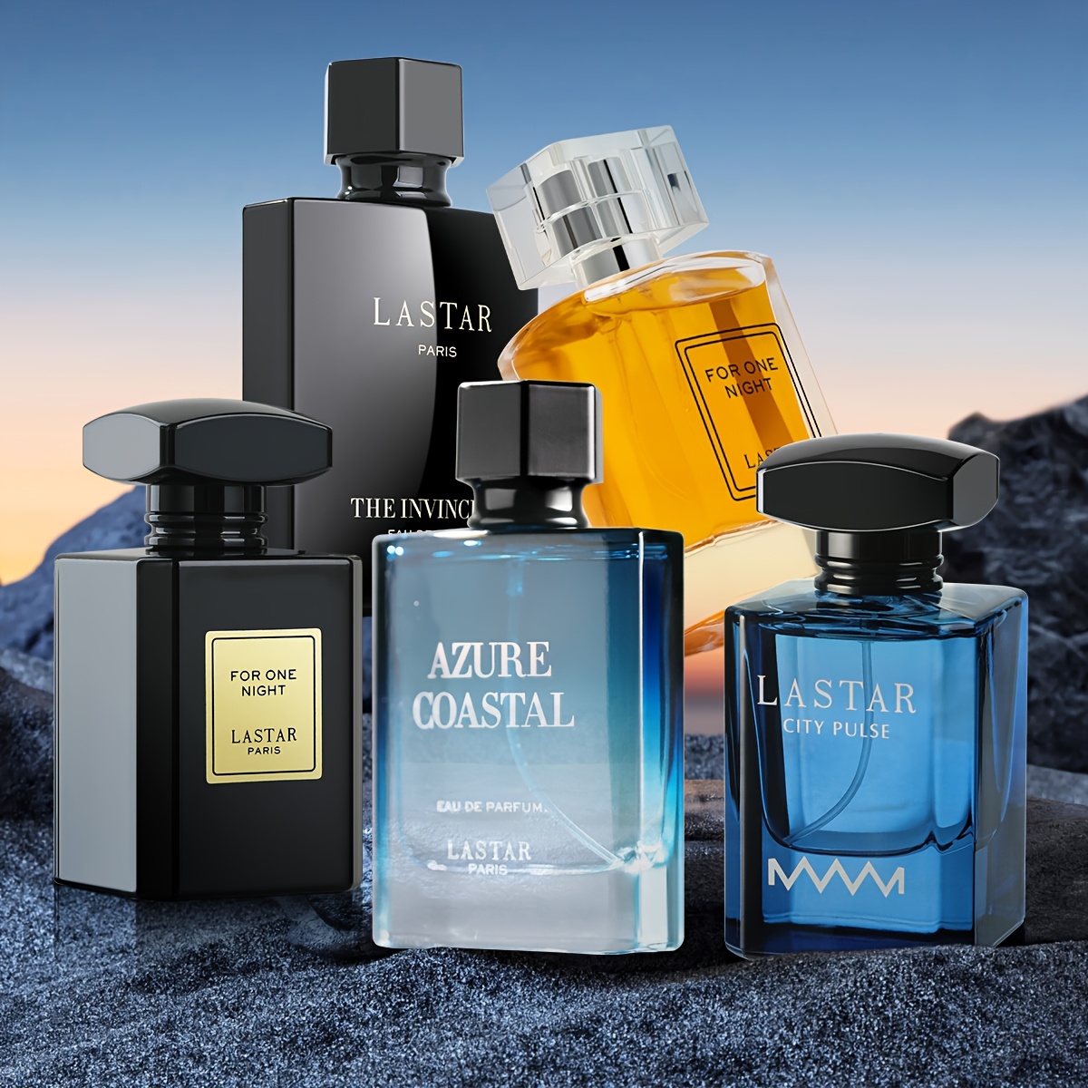 [Sedmični Set Parfema] Muški Parfem Kolonjska Voda Poklon Kutija, 1 Bočica, 55ML/50ML, Miris Sandalovine i Mošusa, Pokriva Neugodne Mirise Tijela, Različit Miris za Sedam Dana, Osjećaj Romantičnog Iznenađenja, Savršen Poklon za Božić, Noć Vještica, Rođendan, Putovanja