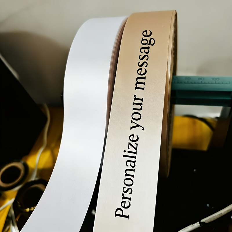 TEMU Ruban à texte personnalisé 500 cm x 3 cm pour emballage cadeau, accessoires vestimentaires, lavable