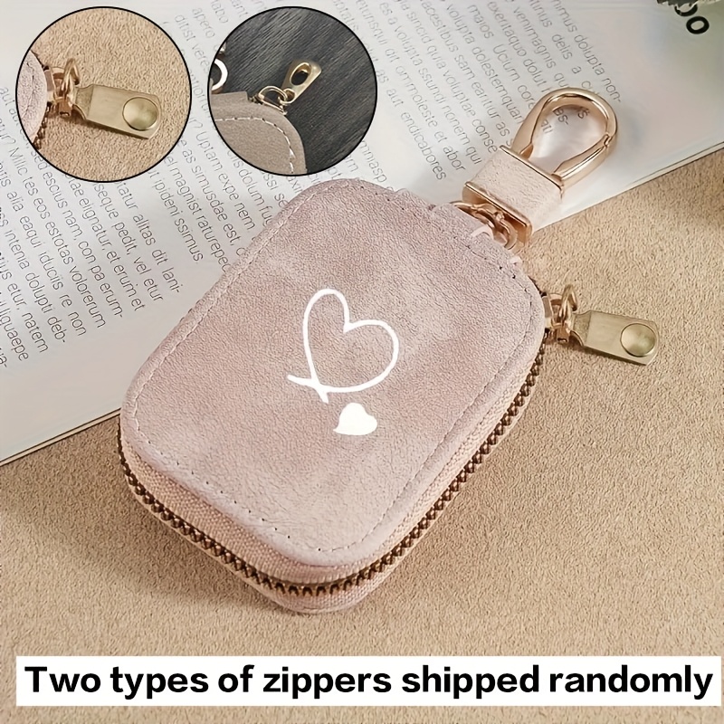 Heart-shaped Portable Earphone Case With Mesh Pouch And Keychain, Suitable For 1/2 And 3/pro/