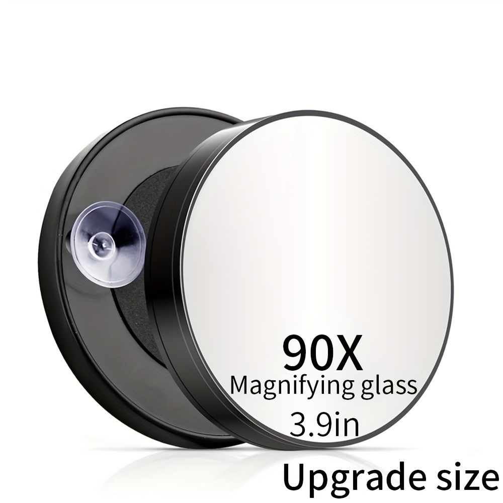 90x Magnification Mirror Suitable For Travel & Pimple - With Suction Cup Base, Portable Hd Mirror For Remover, Pore Cleanser, Skincare For, Care Device