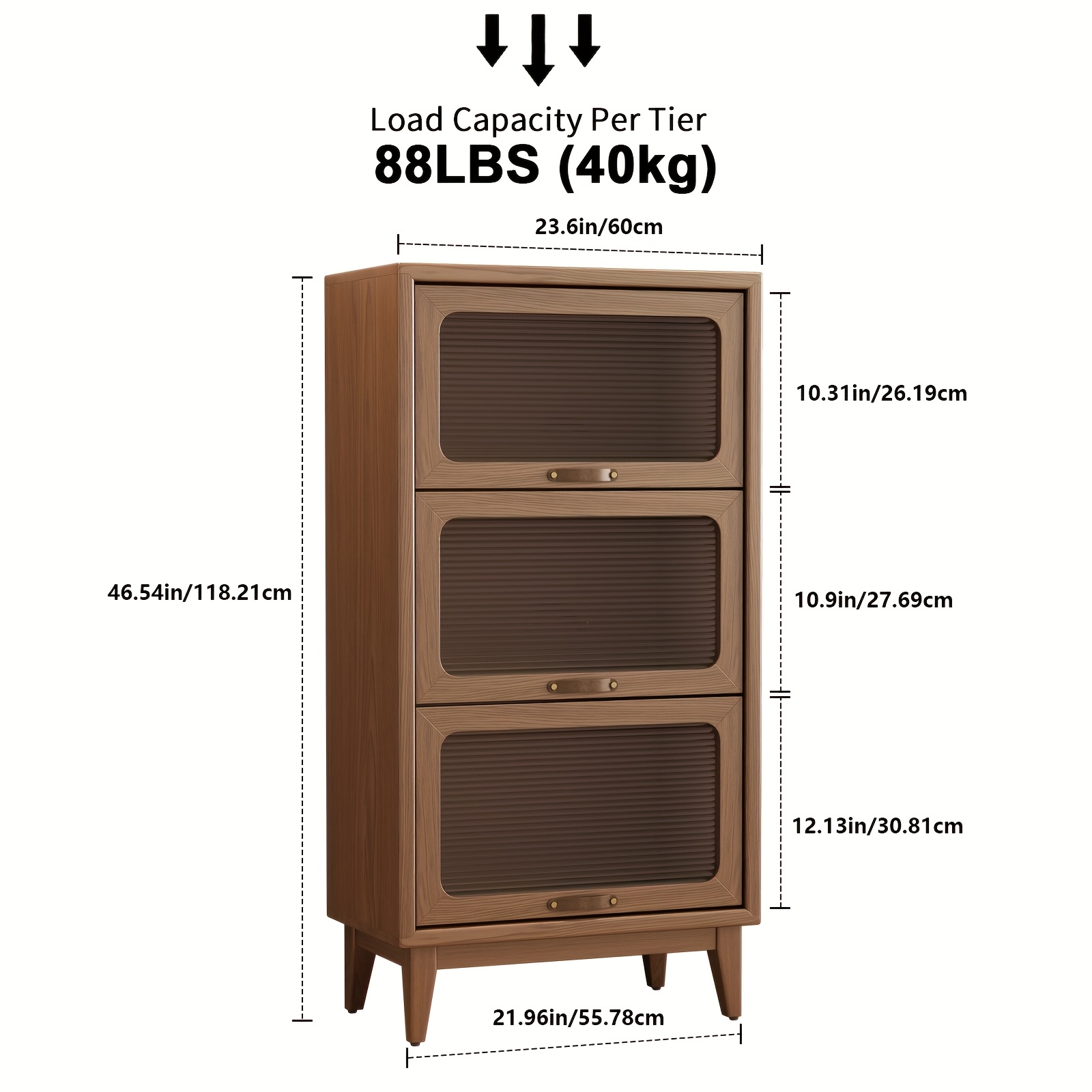 wooden bookshelf multi layer bookshelf with tempered cabinet glass door brown decorative cube storage box bookshelf multi functional storage cabinet suitable for kitchen home office Product details 11