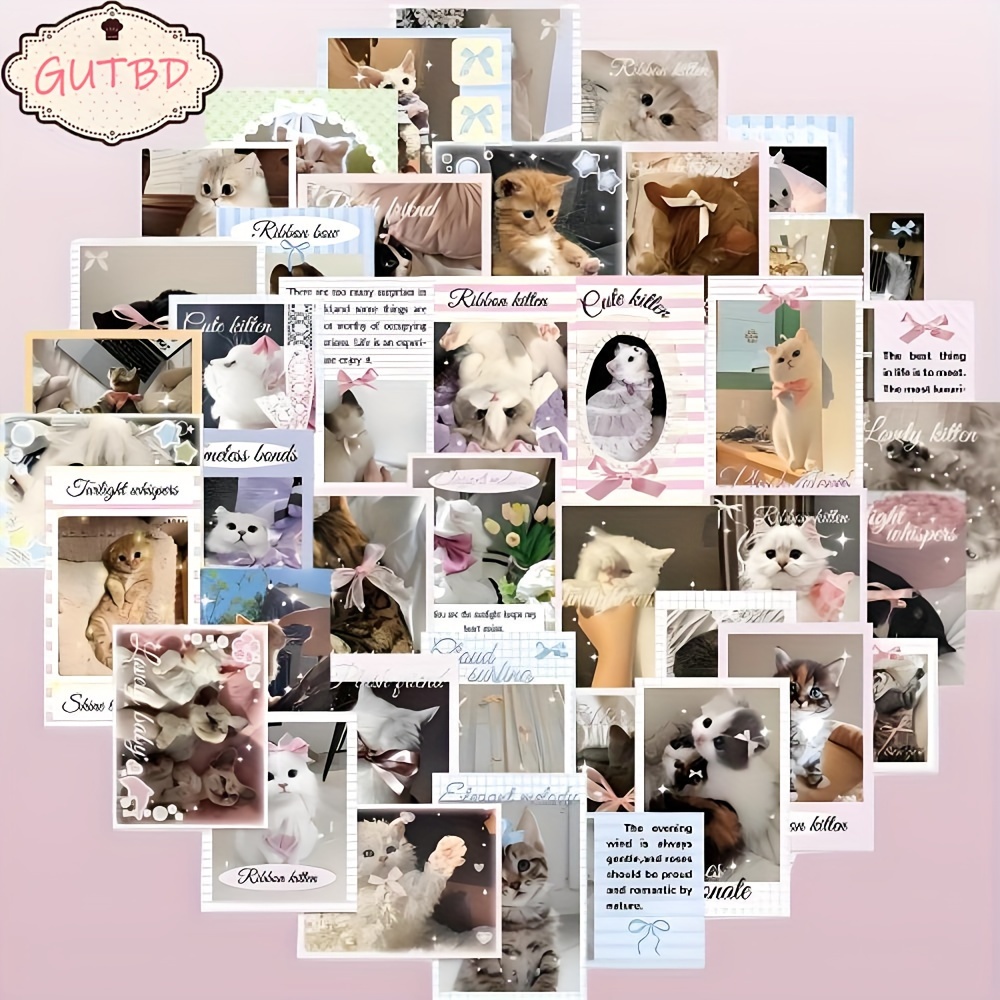 

Gutbd Ballet Kitten Stickers: 50 Pieces Of Adorable Kittens In Ballet Attire For Your Diy Projects