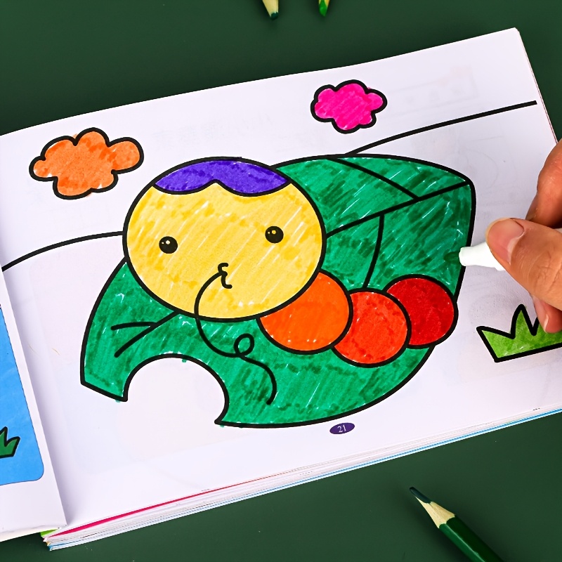 A Coloring Book Designed for Children, Ranging from Simple to More Challenging Levels, Ideal for Early Education And Kindergarten. This Set Offers Educational Art Activities Suitable for Small Hands, Making It a Wonderful Creative Gift for Kids. It Includes a DIY Craft Kit with Paint And a Coloring Book, Perfect for School Gifts. Chinese Version