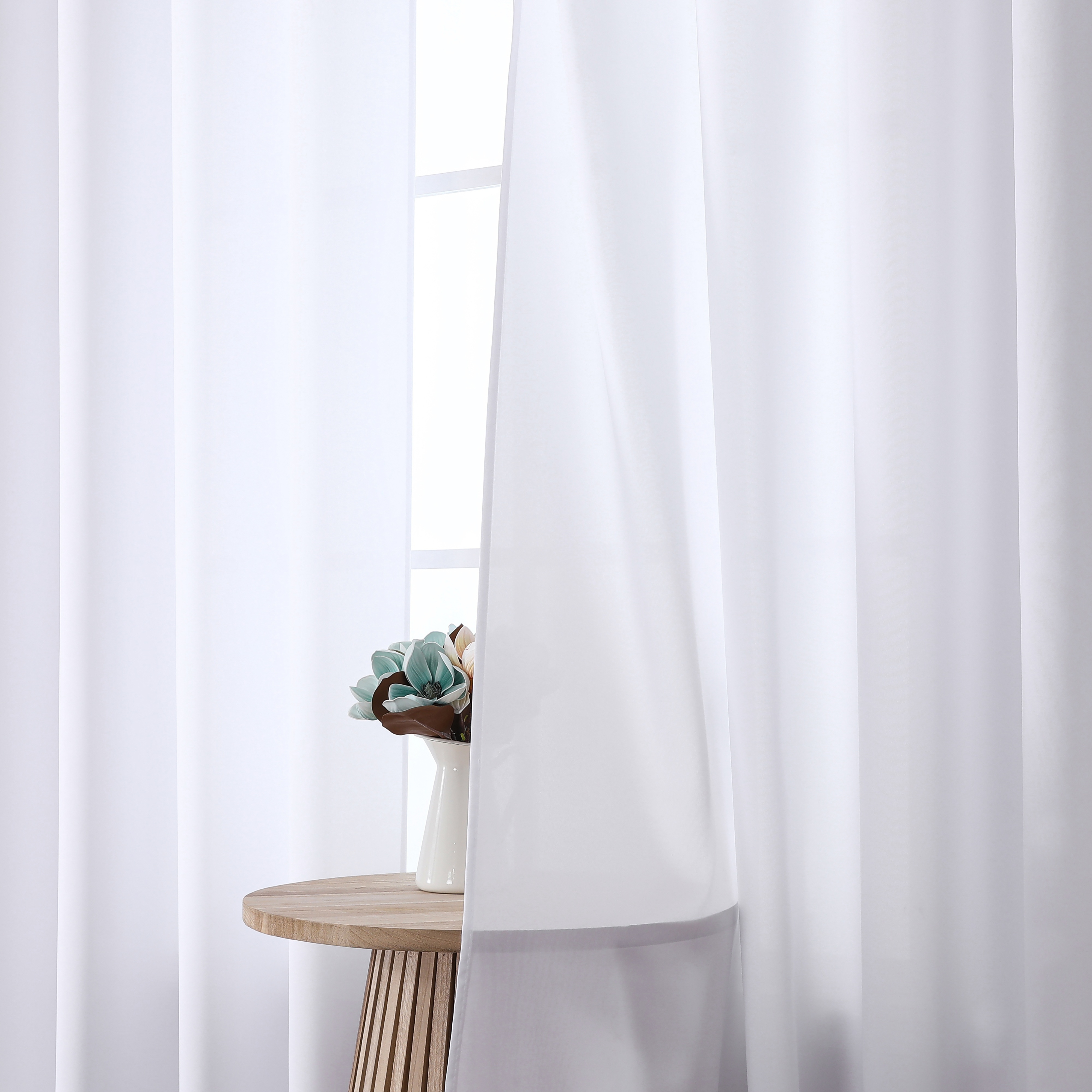 E-shop Weißer Balkonvorhang, Halbschattierender Sonnenschutz Wohnzimmer Arbeitszimmer Schlafzimmer Einfacher High-End Vorhang (Empfohlen, 2 Stk. zu
