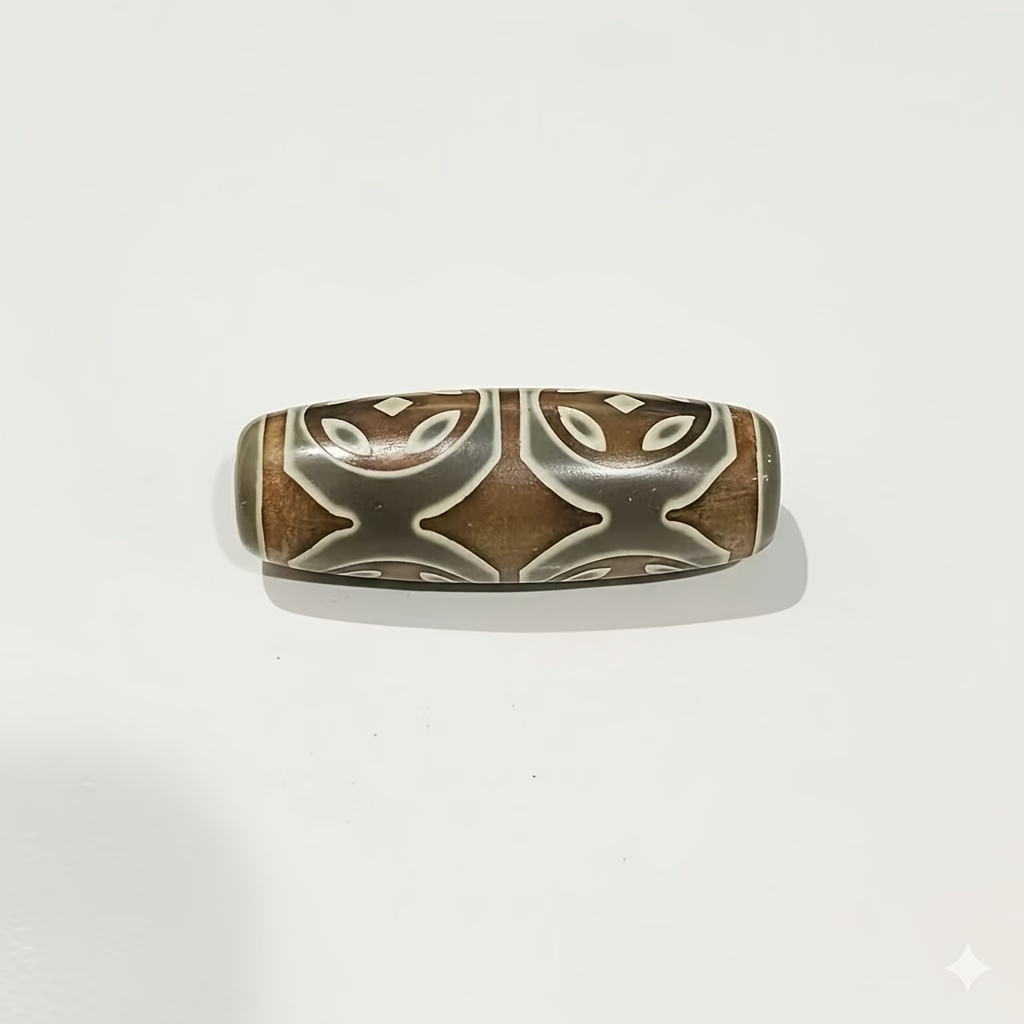 E-shop Exquisite Achat Dzi Perle - Aufwendige grüne und braune Muster, für Armbänder, Halsketten und Rosenkranzherstellung