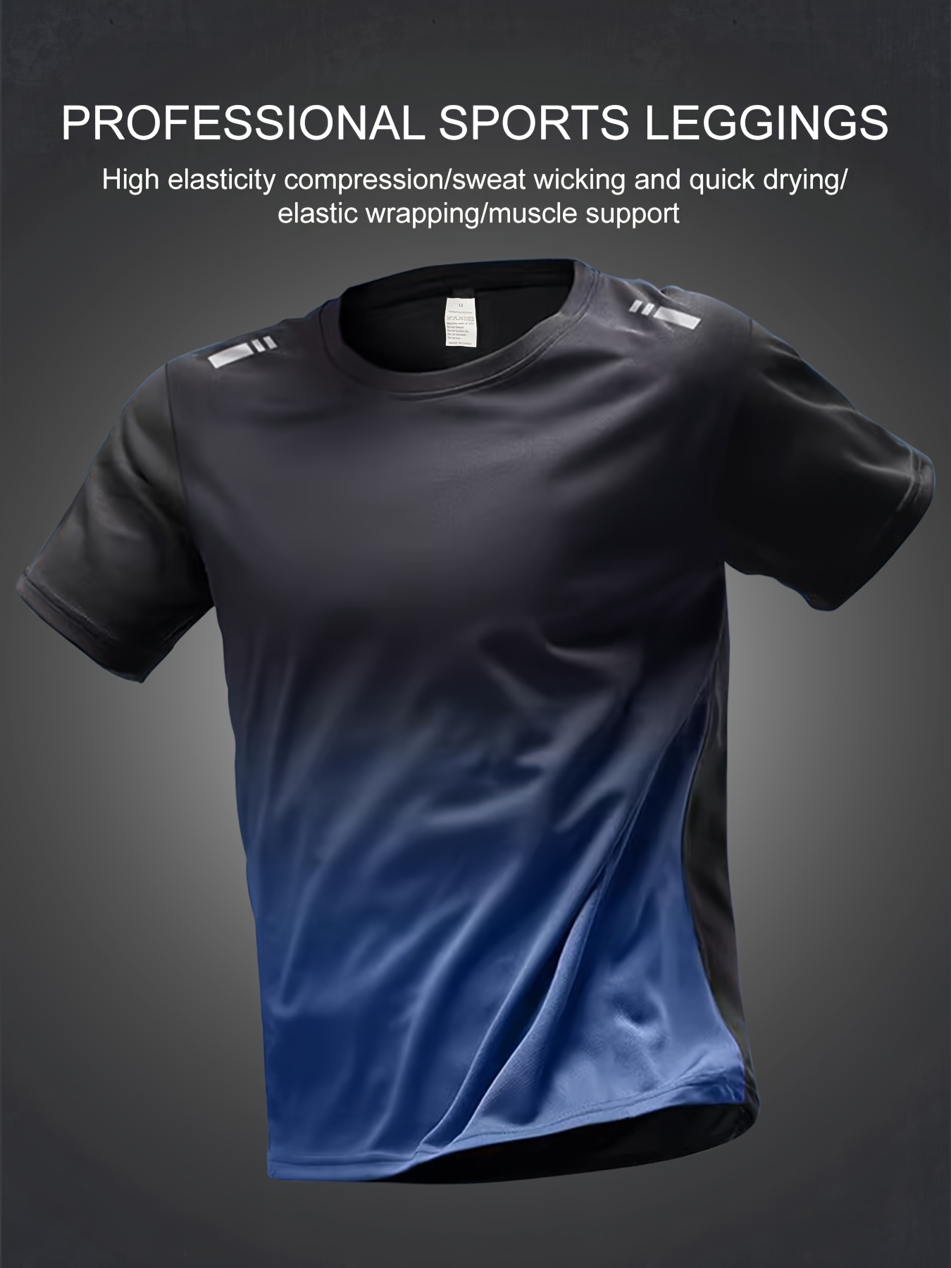 Men's Breathable Mesh Gradient T-Shirt - Loose Fit, Short Sleeve, Round Neck | Sporty & Casual Summer Tee