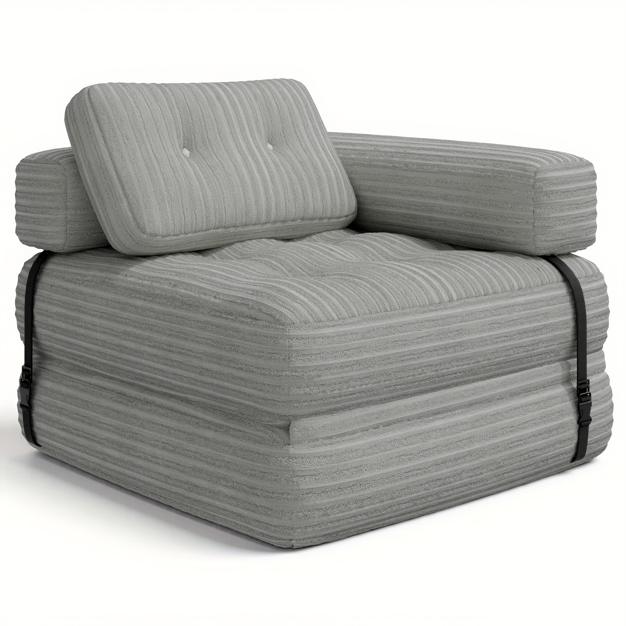 2-in-1 Single Sofa Bed, Bean Bag Sofa -shaped Backrest And Non-slip Pads On , Complete With Cushion, Ideal For The Living Room Or Bedroom, And Perfect As A Gift For Holidays Or Birthdays