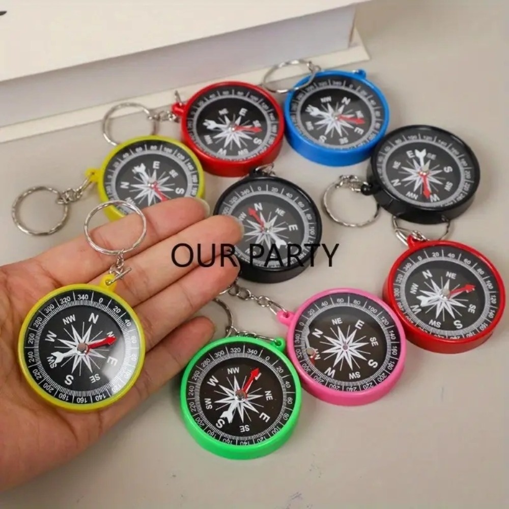 25pcs Outdoor Compass Keychain for Camping