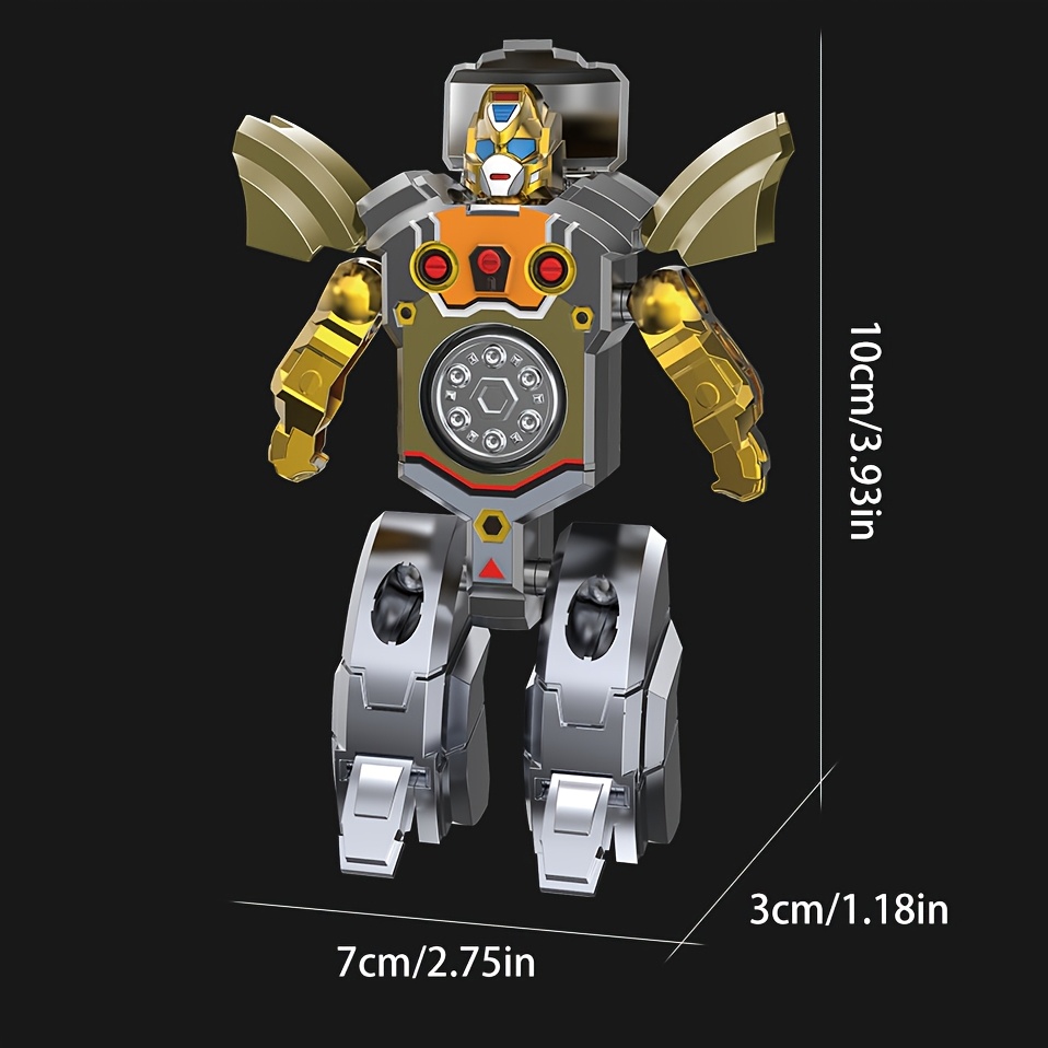 Transformers: Miniature Creative Toy, Transformable for Man, Desktop Ornament, Relax, Cool, Two-in-One Finger Spinner, Creative Birthday Gift