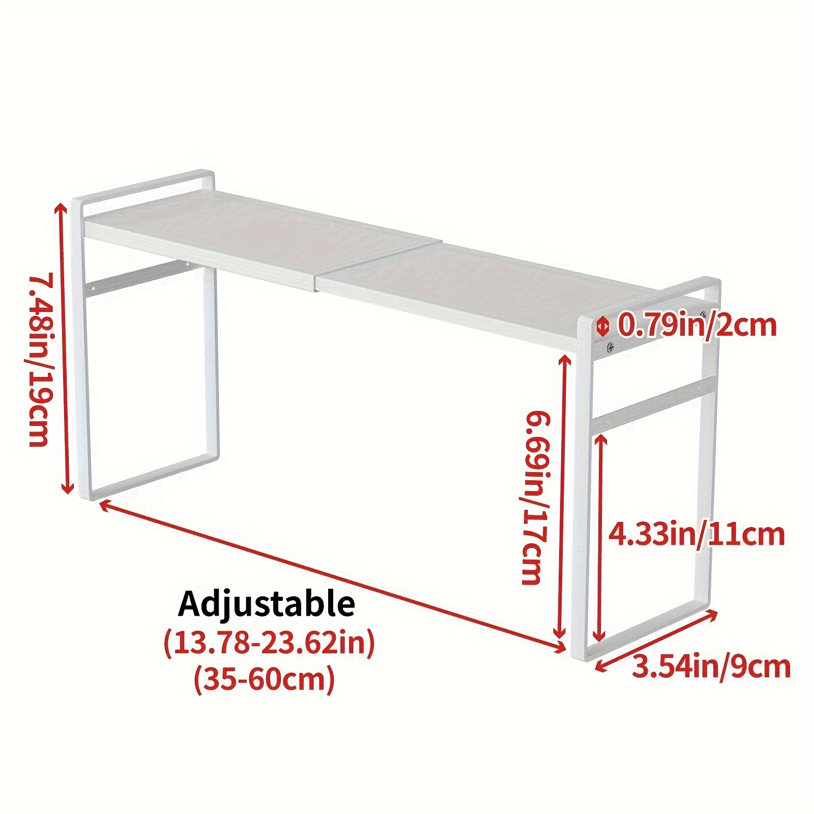 TEMU 1pc Small Narrow Tall Shelf For Kitchen Windowsill Organizer Stackable Shelves Bathroom Sill Thin Shelves For Narrow Spaces Counter Window Plant