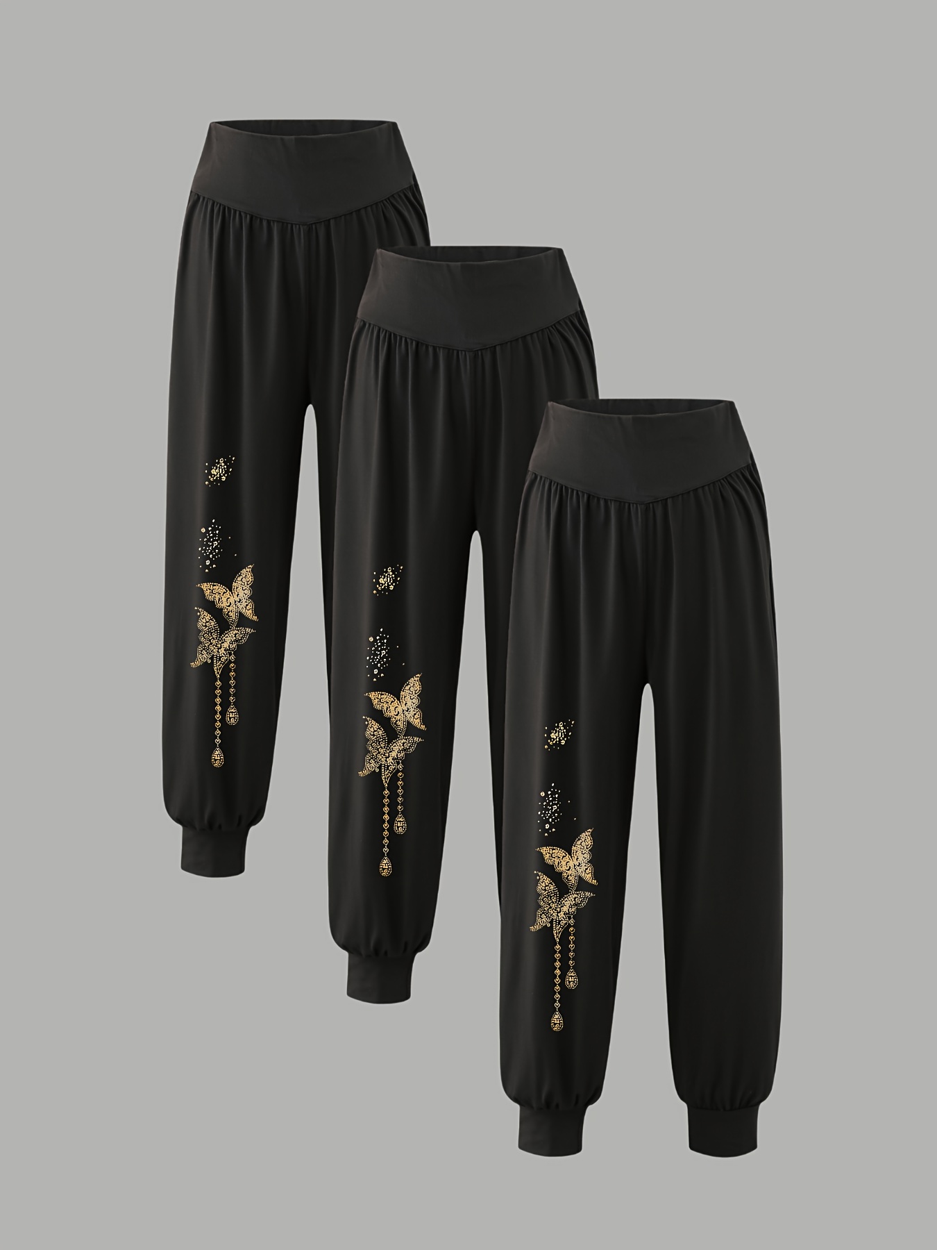 3-Pack Women's Casual Harem Pants for All Seasons