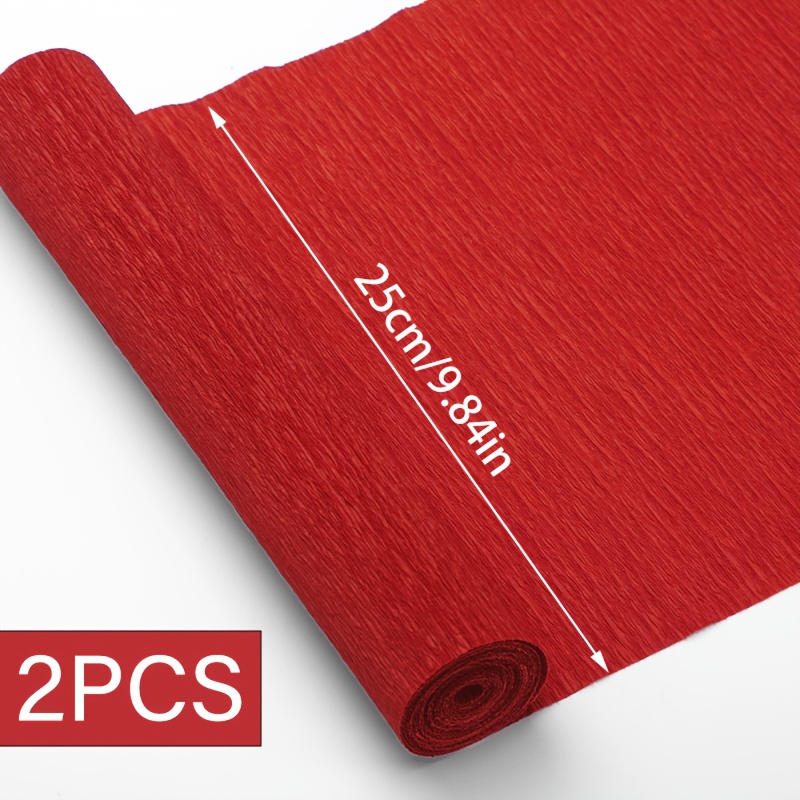 TEMU 2 stuks Krepperpapier Rollen Papier Vellen voor Handgemaakte Papieren Bloemen, Cadeaus, Verjaardagen, Bruiloften, Jubilea, Klaslokaal- en