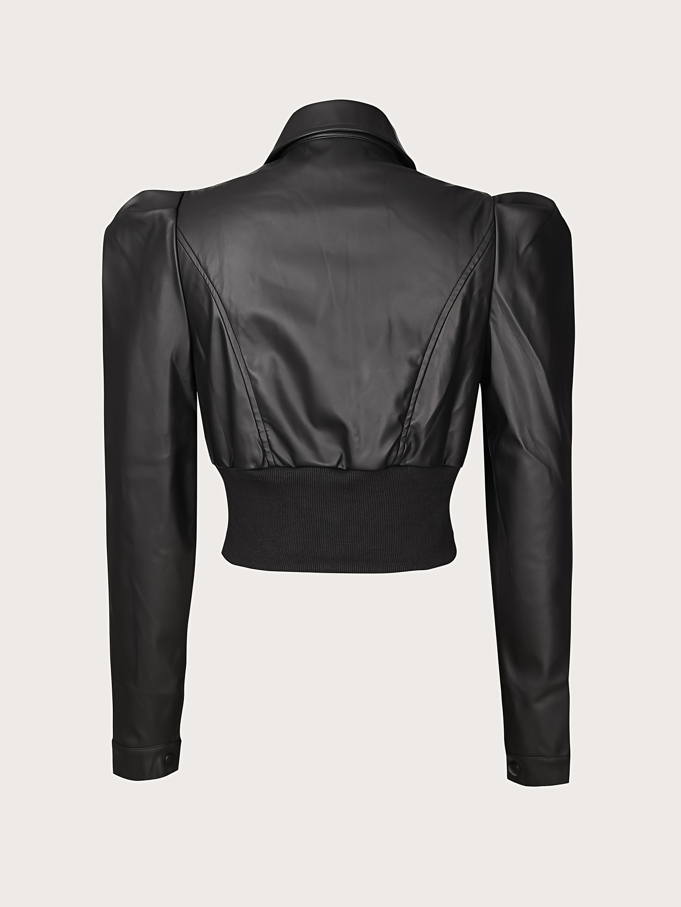 Buy BLACK SUPREMELY CROPPED PU LEATHER JACKET for Women Online in India