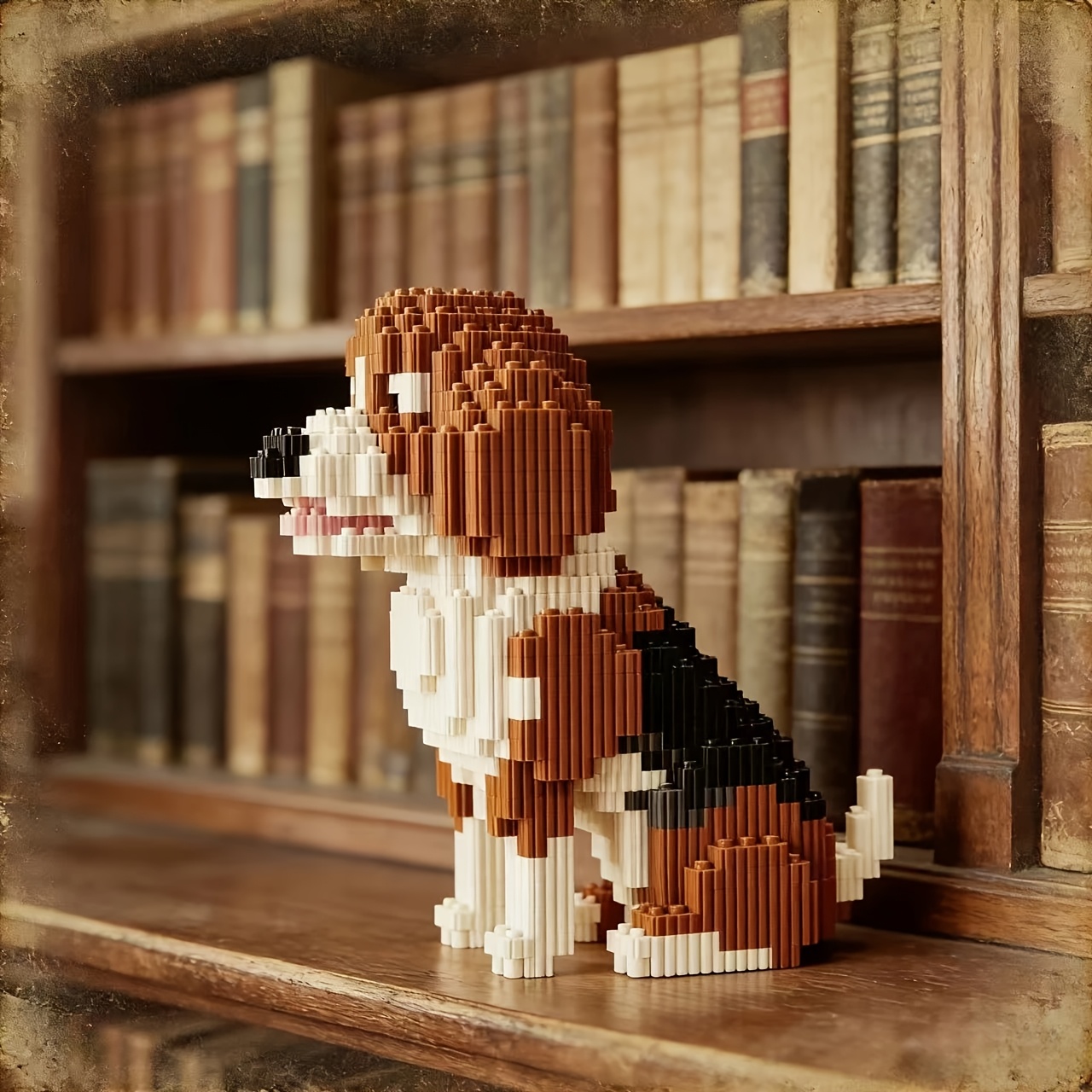 animal model building block ornament beagle pet   for home decoration made of abs material a delicate display piece suitable for living room and bedroom decor an ideal gift for building block enthusiasts during christmas halloween Product details 4