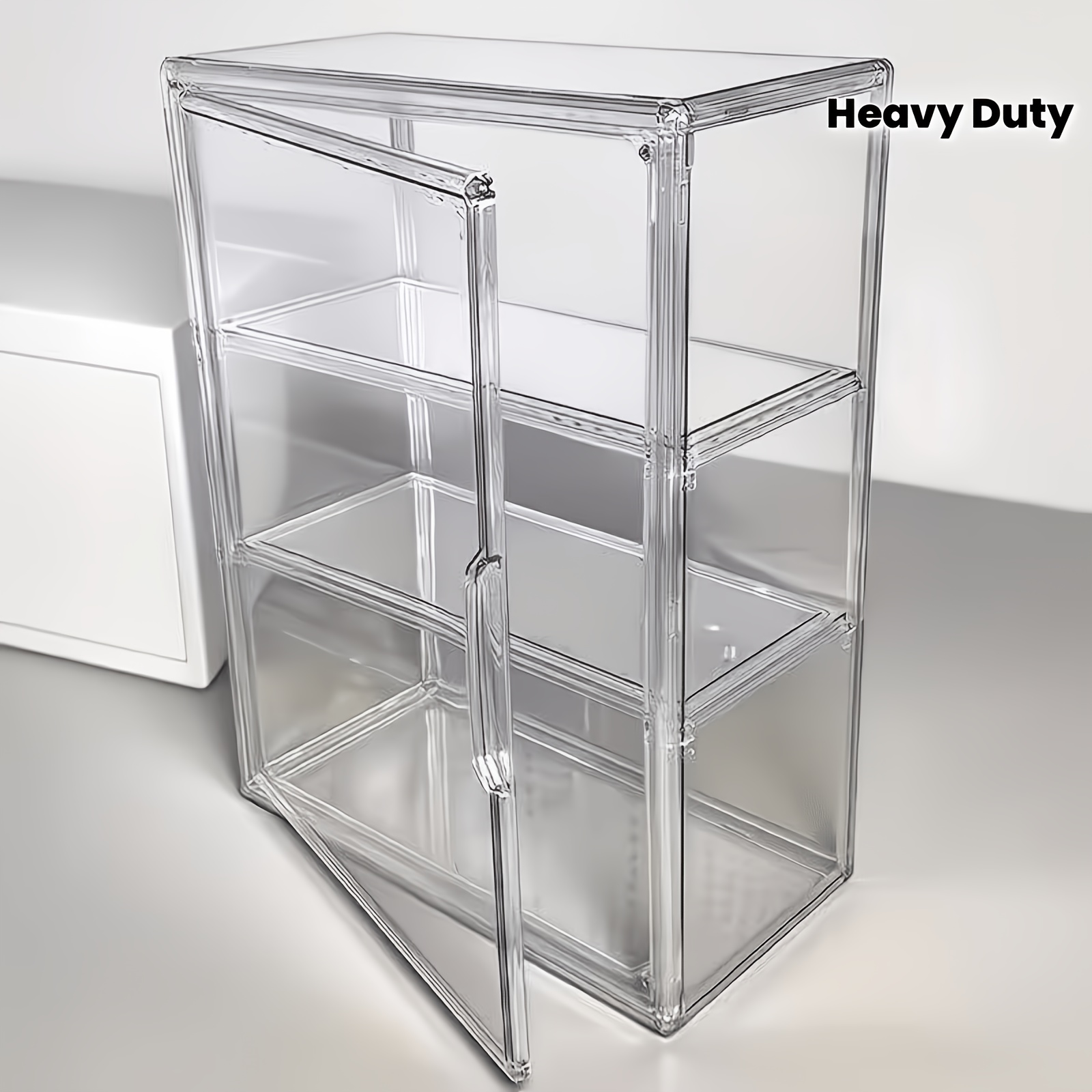 three layer display cabinet transparent display cabinet three layer acrylic magnetic door multiple styles souvenir and item storage boxes collectibles display desktop