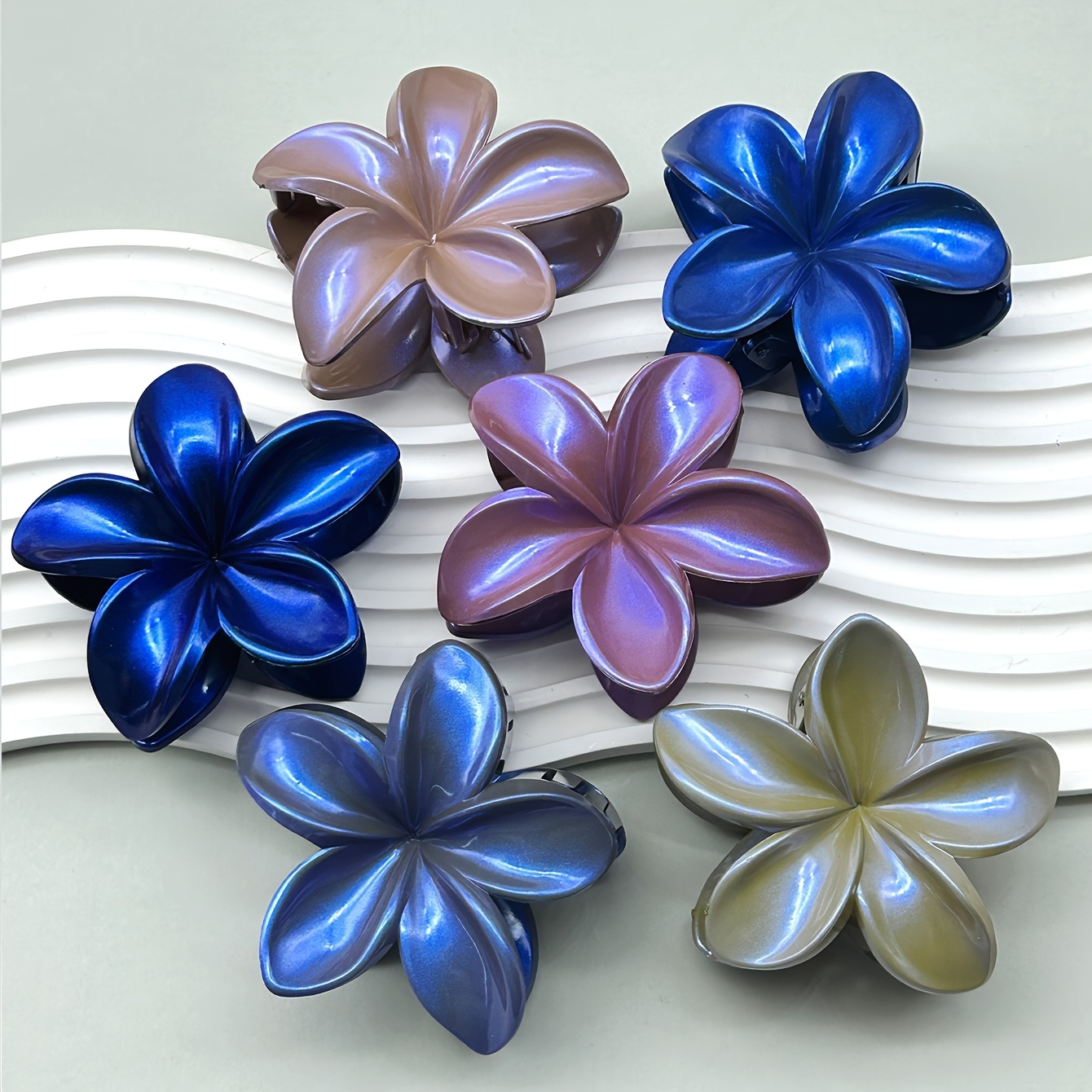 

Elegant 6pcs Floral Hair Claw Clips - Large, Lightweight & Stylish For Women | , Parties & Vacations