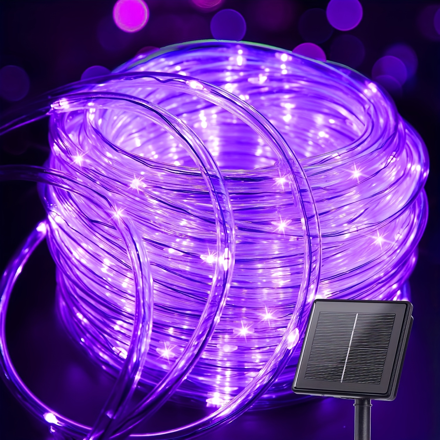 TEMU 1pc Solar Rope Light, Halloween Tree Rope Light, Suitable For Courtyards, Gardens, Trees, Weddings, And Holiday Decorations, Terrace Decoration,