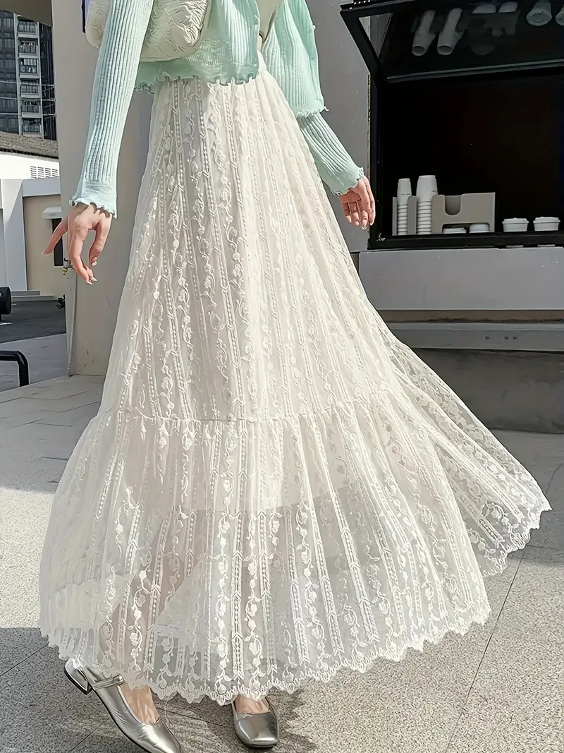 womens elegant floral embroidered a line maxi dress loose - Temu womens elegant floral embroidered a line maxi dress loose - Temu