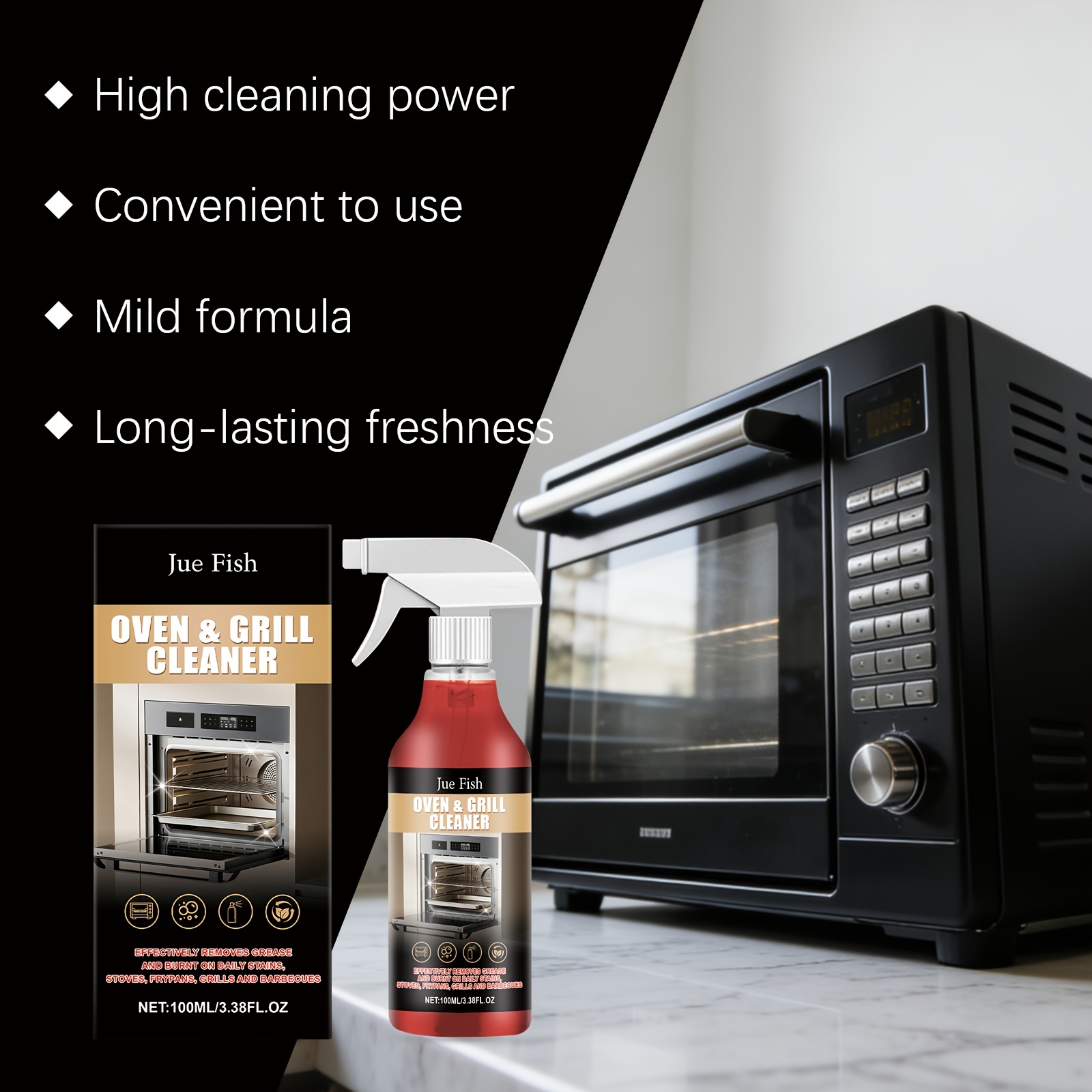 multi purpose cleaner oven and stove cleaner   removes grease and odors maintains long   suitable for appliances ovens countertops no residue Product details 4