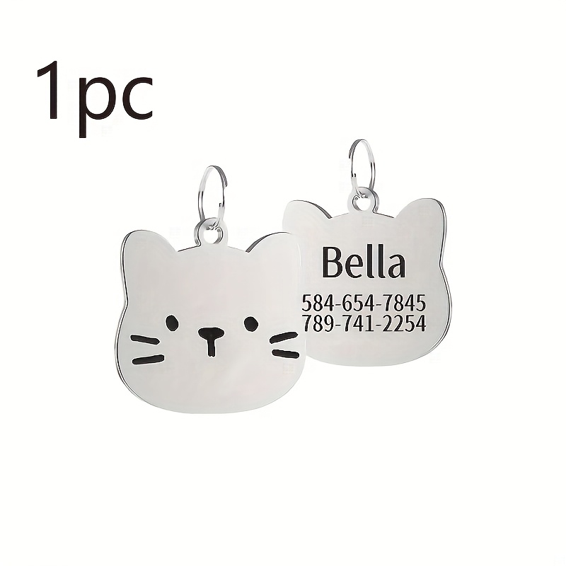 1 custom engraved pet tag personalized name and phone number pendant   for pet   kitten   Product details 6