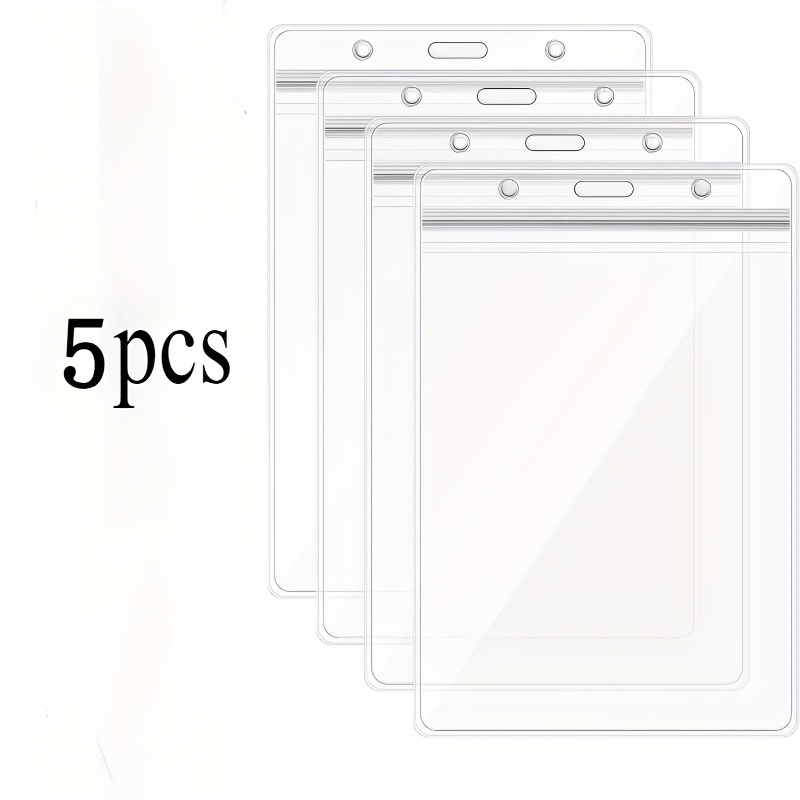 5pcs, Wear-resistant, And Anti-loss Passport Protective Cover | Enlarged Transparent Id Card Holder With Easy Style | Suitable For And Multiple