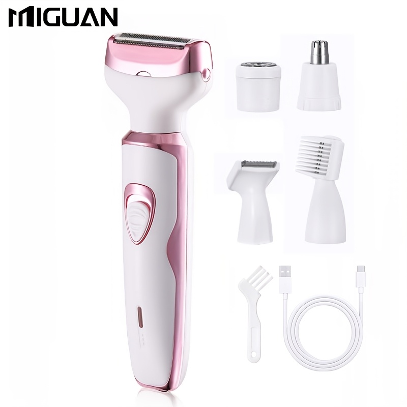 Image of Women's Multi-functional Electric Hair Remover Set, Usb Charging Type, Suitable For Removing Hair From Eyebrows, Nose, Face, Legs And Other Areas. Portable And Gentle, A Perfect Gift For Female