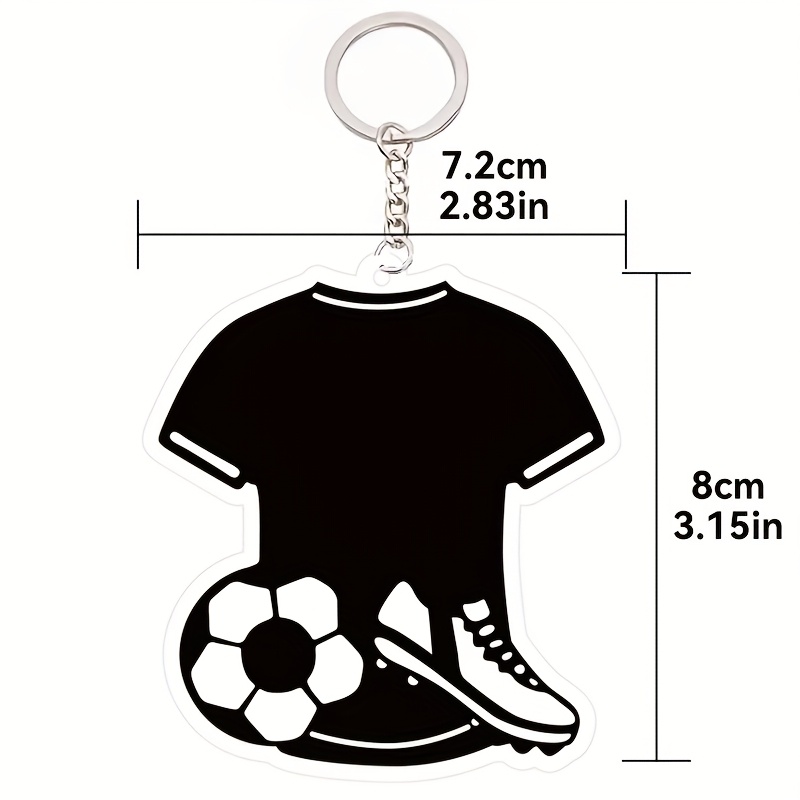 Image of 2d Flat Custom Football Jersey Keychain - Personalized Name And Number, Football And - Football Player, Fan, Birthday/anniversary/graduation Gift - Durable Acrylic Souvenir - Men's , Pendant, 2d Flat