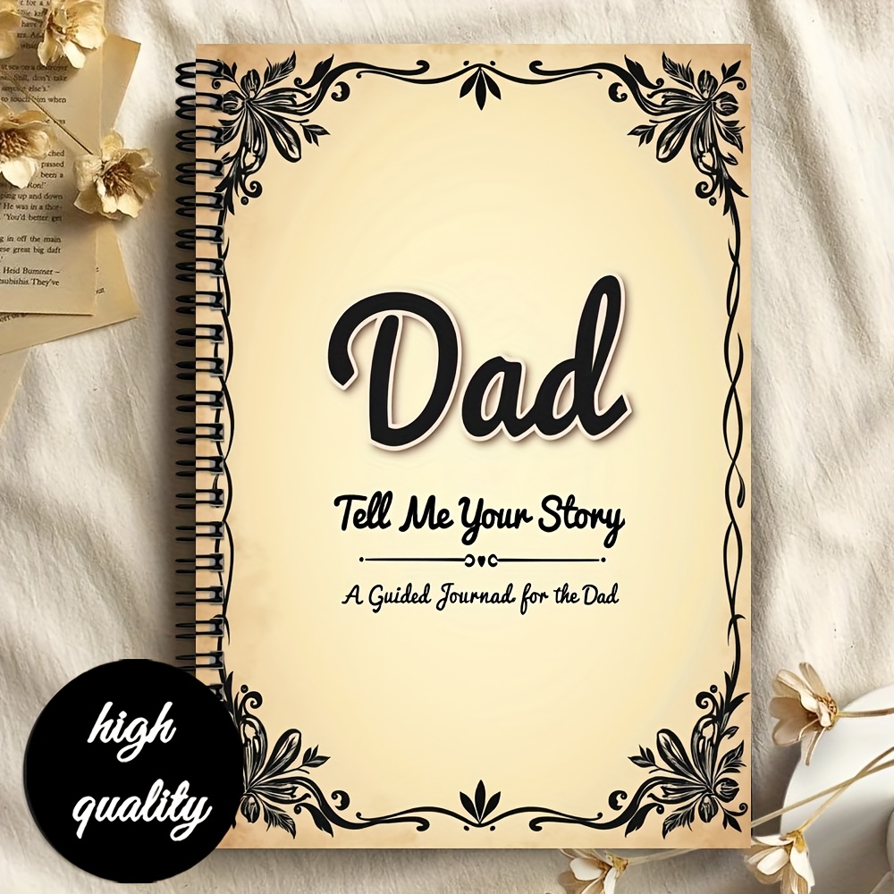 TEMU 1pc Dad, I Want To Spiral Notebook - Exquisite Father's Journal, High-quality Paper For Recording Life And Love, Birthday And Father's Day Gift,
