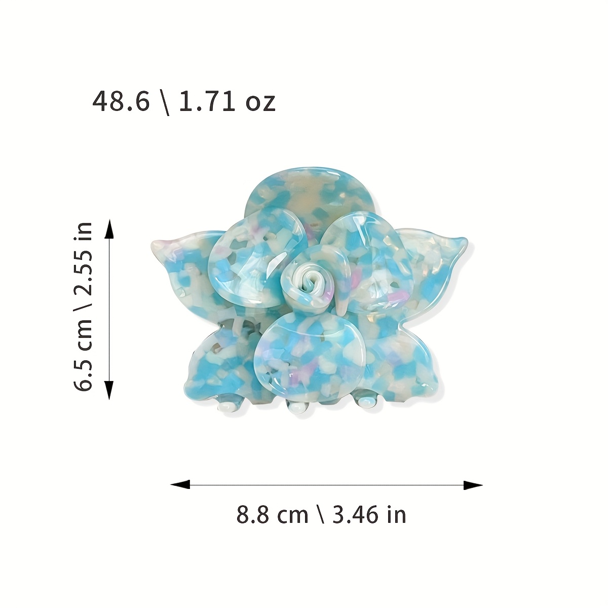 high end acrylic claw clip elegant floral hairpin with three dimensional shark clip minimalist   hair accessory for women Product details 0