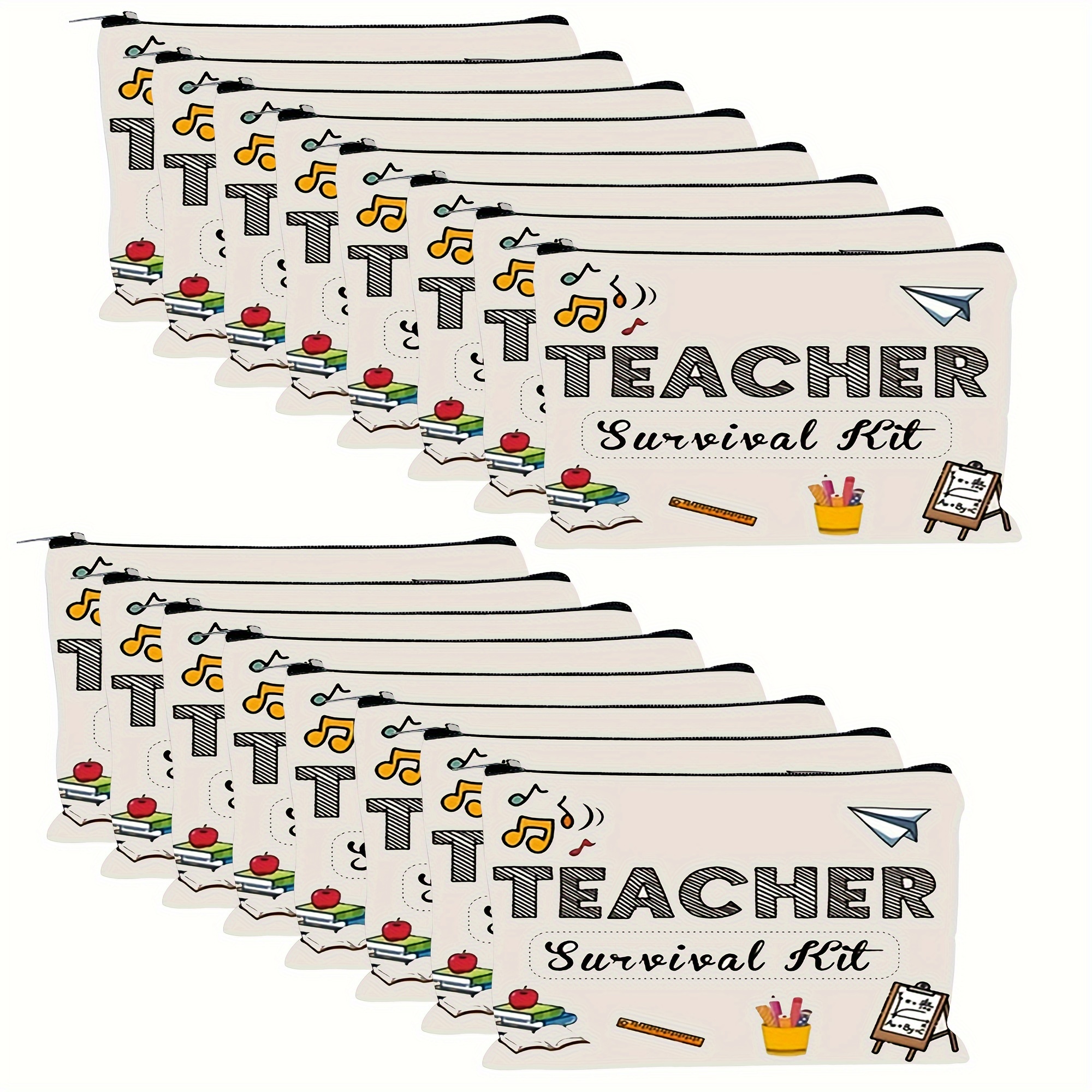 

16pcs Teacher Appreciation Set - Double- , For & -to- , Includes Makeup & Organizer