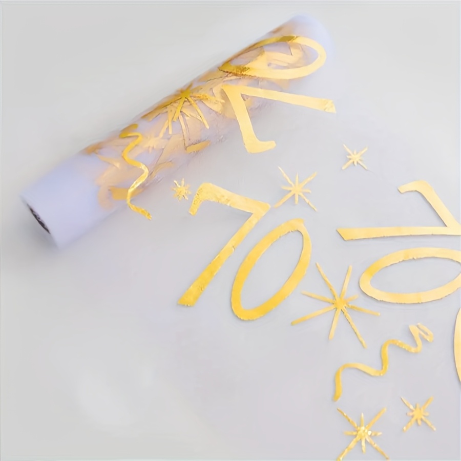 TEMU 1pc Of 70th Birthday Table Flag Made Of Durable Polyester Mesh, Suitable For Celebrations During Christmas, Thanksgiving, And Other Special