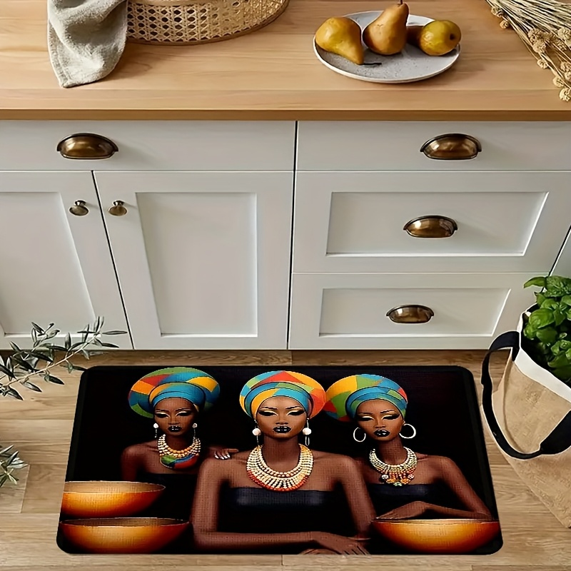 TEMU 1/2/3 Set Of Kitchen Carpets, Carpets, 2 Transparent Glass Carpets With Strong Red Wine, Red Rose Elements, Suitable For Living Rooms, Dining