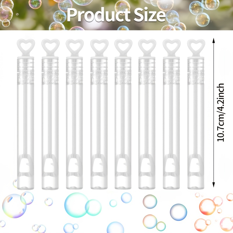 100 Pcs Wedding Bubble Wands Bulk - Mini Party Favors For Wedding Send Off, Bridal Shower, Celebrations