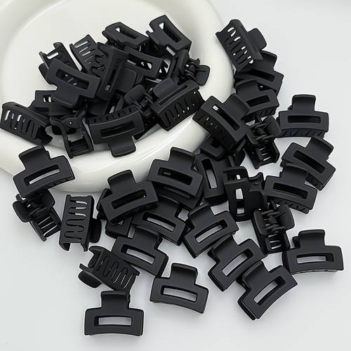 30 40pcs bagged black square hairpin matte texture suitable for small hair volume simple square hair accessory