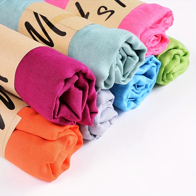 

4pcs Set - Linen Scarves For - Sun , Accessory, - Shawls