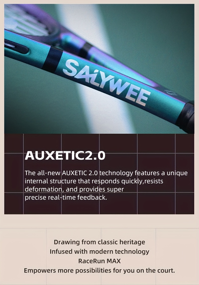 Chameleon Pro Tennis Racket - RaceRun Max | Carbon Fiber & Aluminum Alloy | Sparkling Finish | Pre-Strung 55lbs & Grip | Lightweight | Unstrung Weight 295±5g | Ready to Play All-in-One Kit (1 Racket+ Bag + Balls + Ombre Overgrip) | SALY