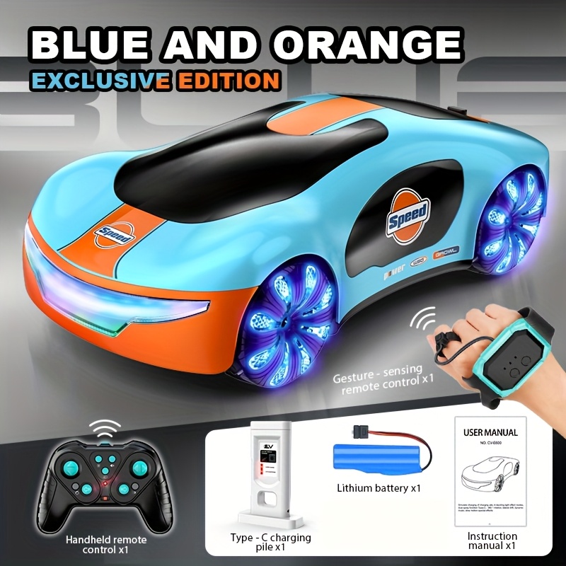 Image of New Gesture-sensing Children' Toy, Dual Spray, Drive, Stunt Car, Rc Sports Car, Boy's Gift, Gift For , Advanced Racing Car