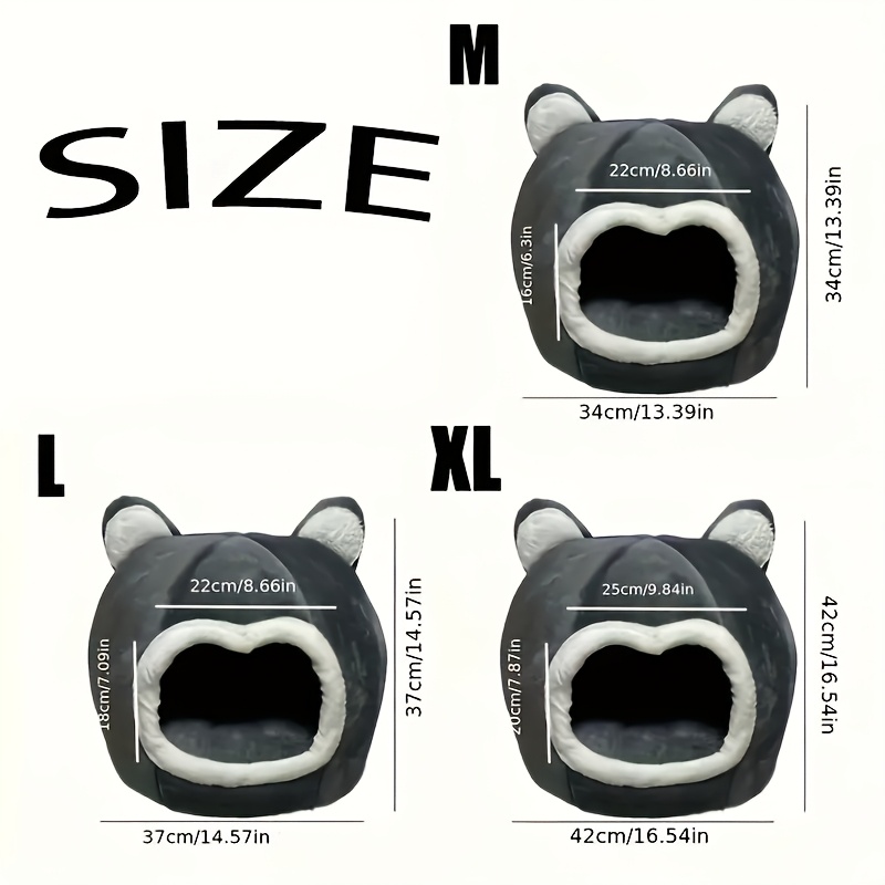 1pc cozy cat cave bed   synthetic fiber pet house for     pre assembled uncharged ideal for fluffy   Product details 2