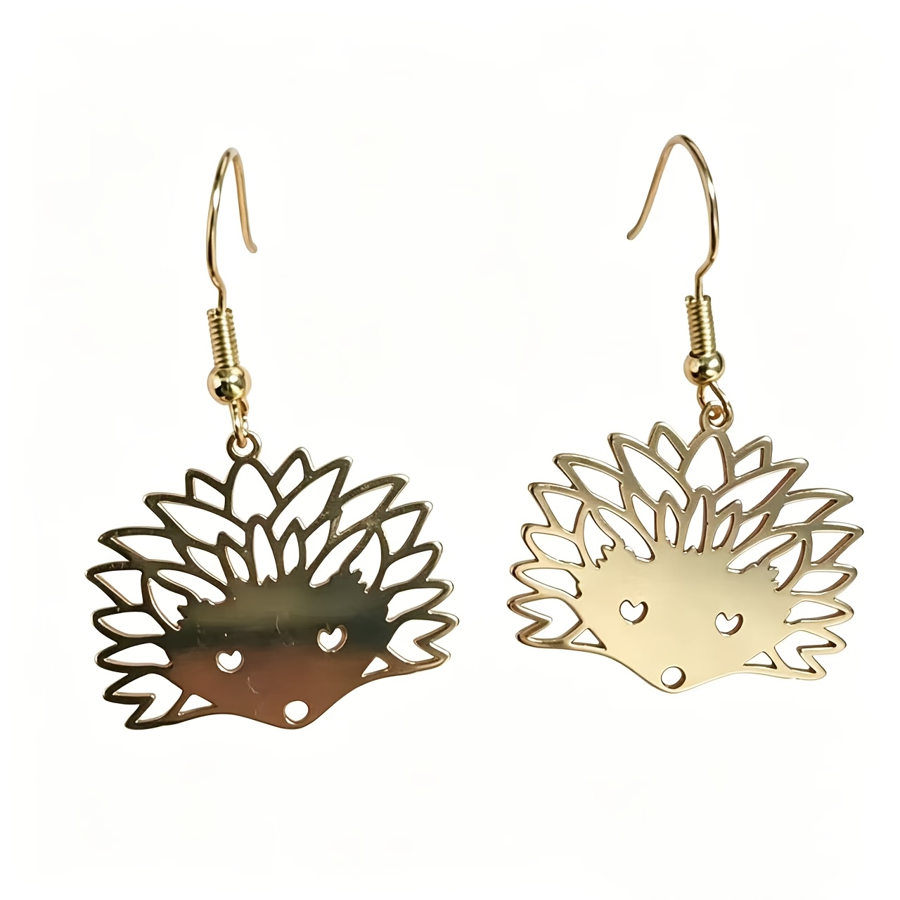 TEMU Boucles d'oreilles adorables de hérisson, en acier inoxydable 304, de , aucune pile requise