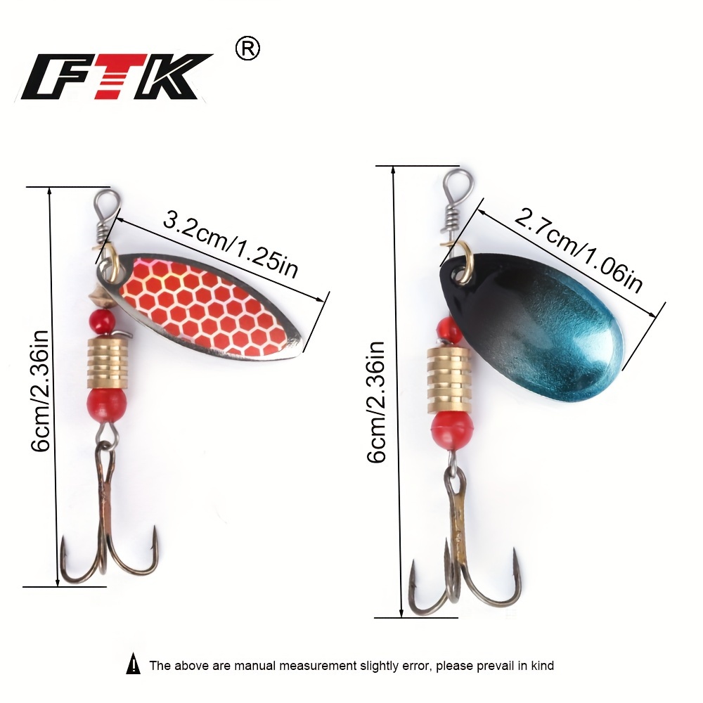 Fishing Spinner Lure Artificial Hard Bait Treble Hook - Temu