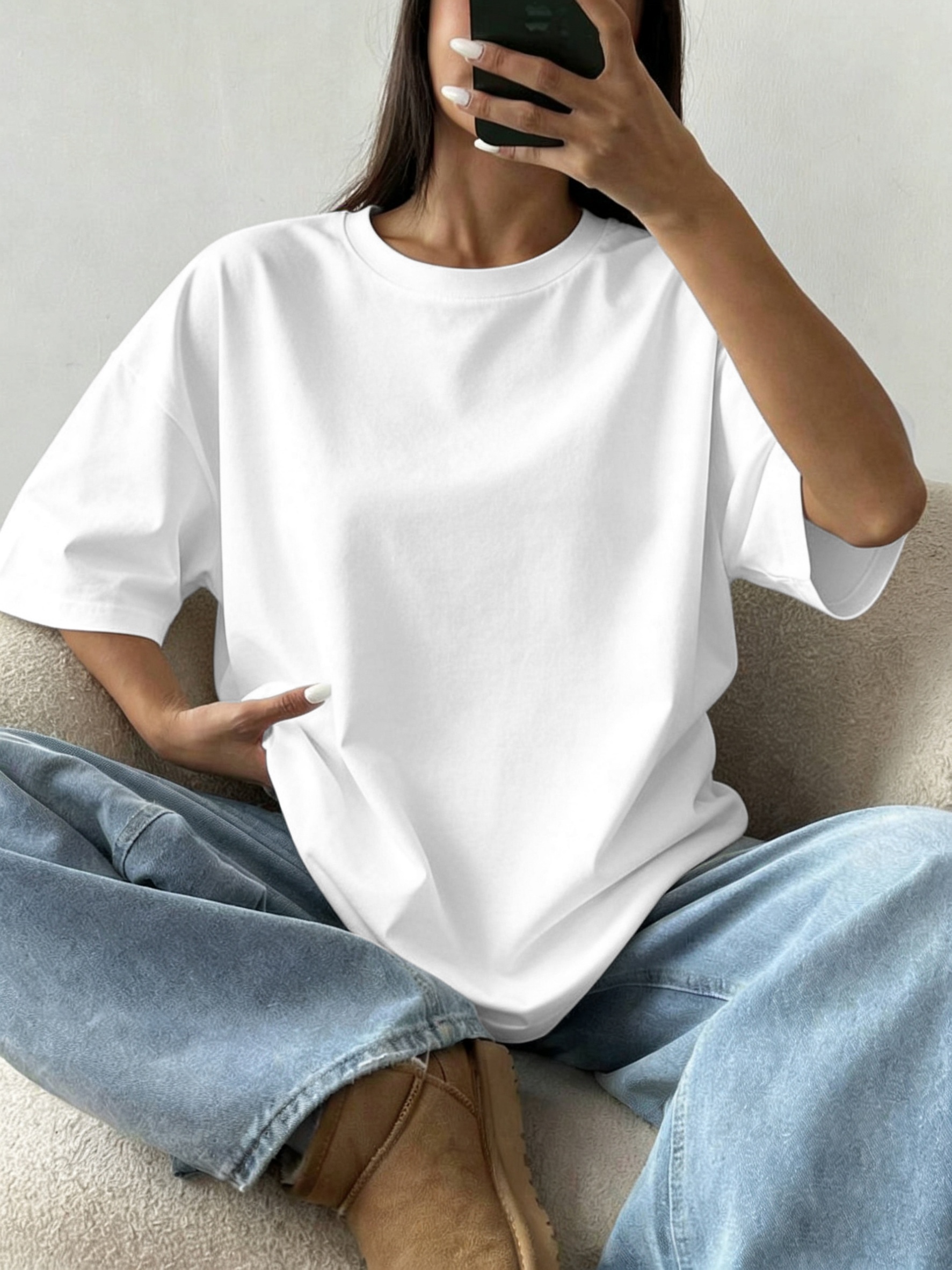 womens oversized round neck t shirt lightweight short sleeve blouse basic solid color top spring summer casual loose fit pullover machine washable suitable for casual attire office lounge layering